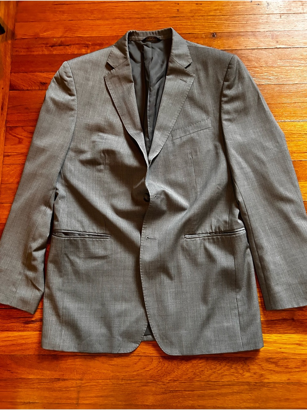 Banana Republic Gray Men's Two-Button Suit Blazer